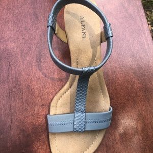 Alfani baby blue wedge sandal. Like new. Perfect for wedding or party. Size 7.